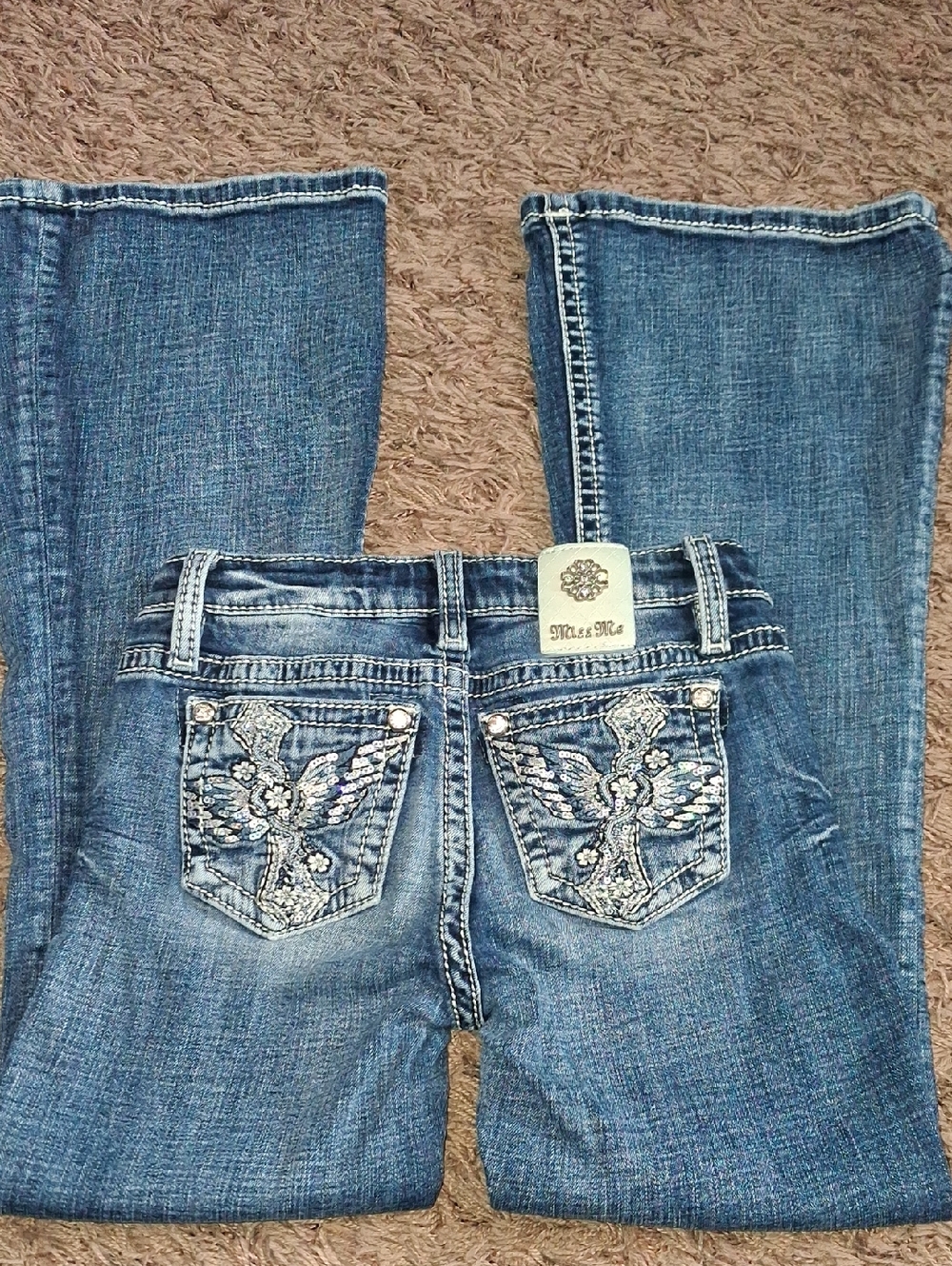 Little Girls Miss Me Flare Jeans Mid-rise Size 8